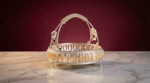 Silver Filigree Carry Basket