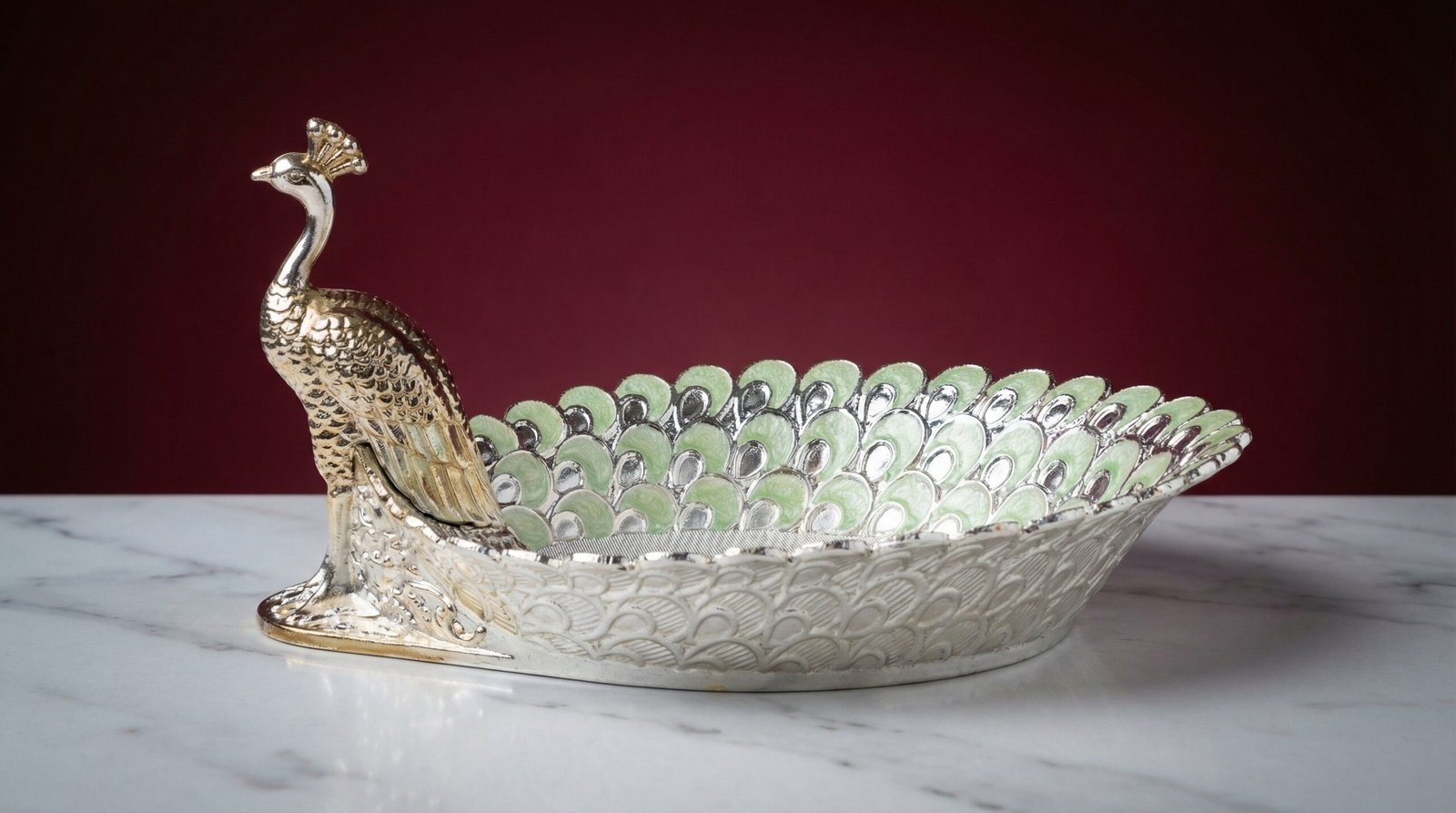 Radiant Peacock Tray
