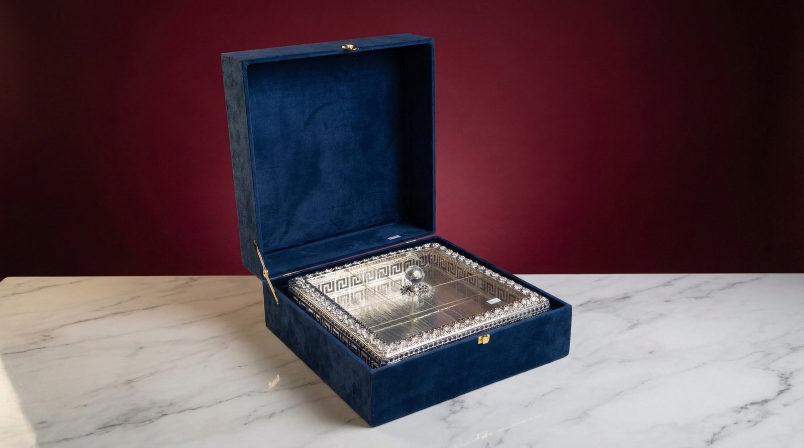 German Silver Maze Box