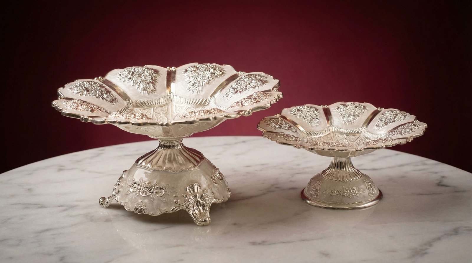 Bloom Silver Pedestal