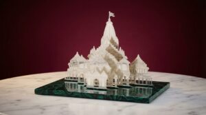 Silver Ram Mandir Sculpture