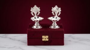 Holy German Silver Diya Set