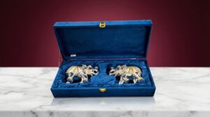 Silver Elephant Pair Box