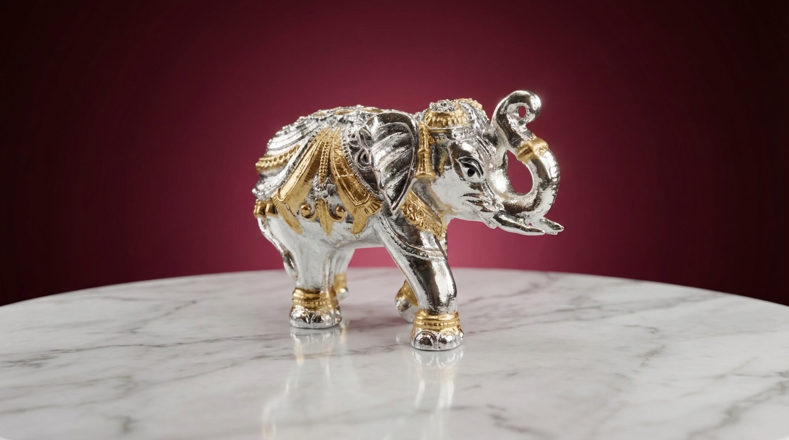 Decorative Silver & Gold Elephant