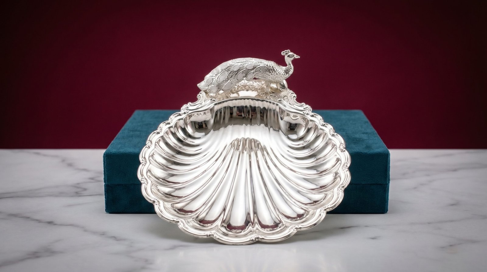 Glam Peacock Serving DIsh