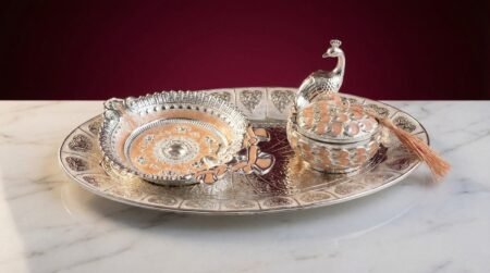 Peacock Peach Serving Set
