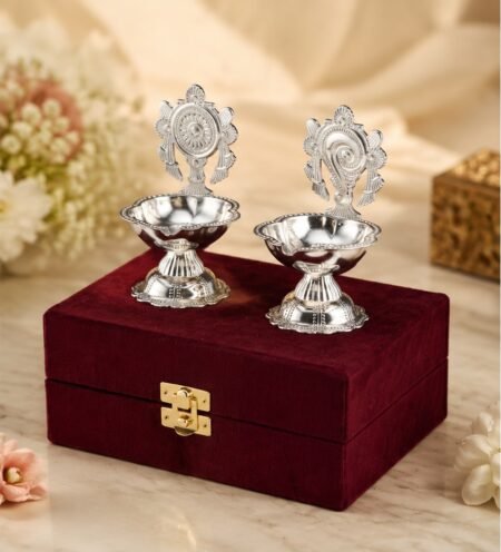 Holy German Silver Diya Set